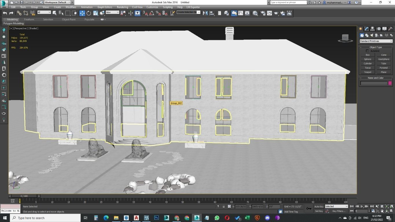 Modern Spanish Revival luxury house design 3D model_15