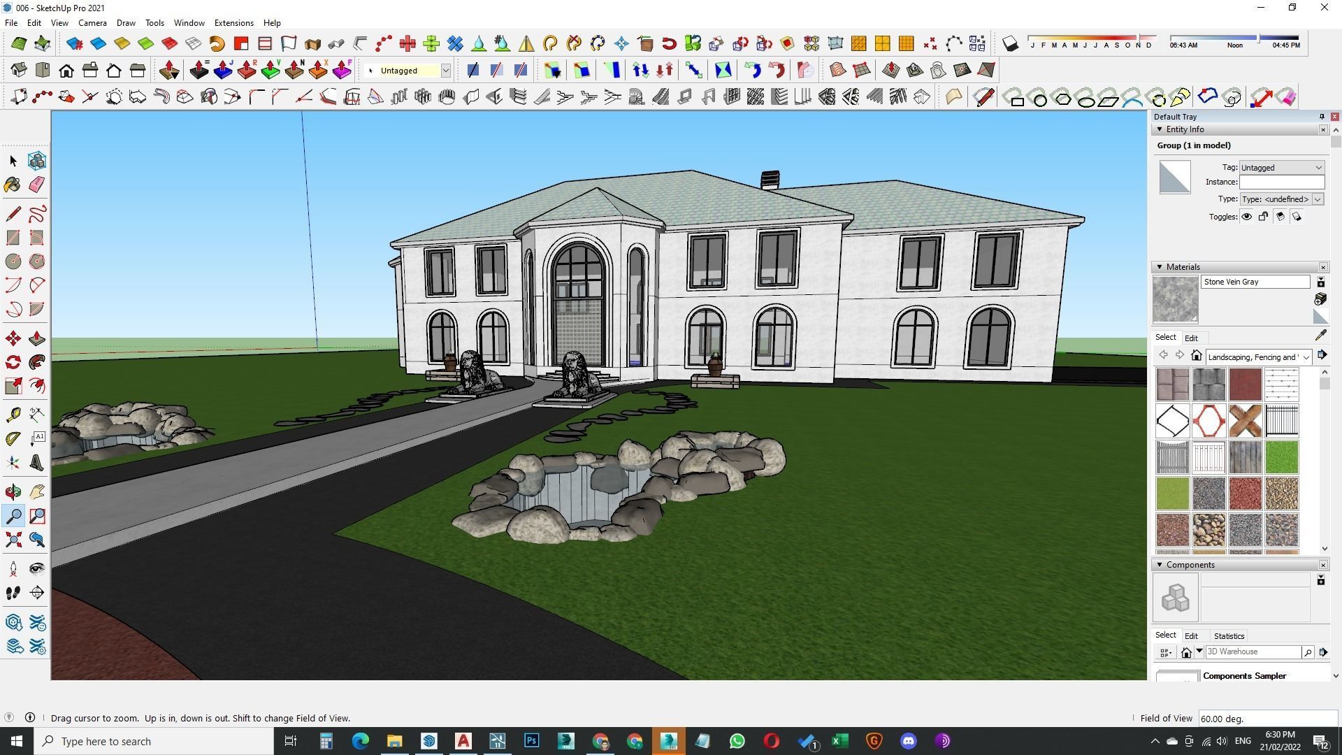Modern Spanish Revival luxury house design 3D model_13