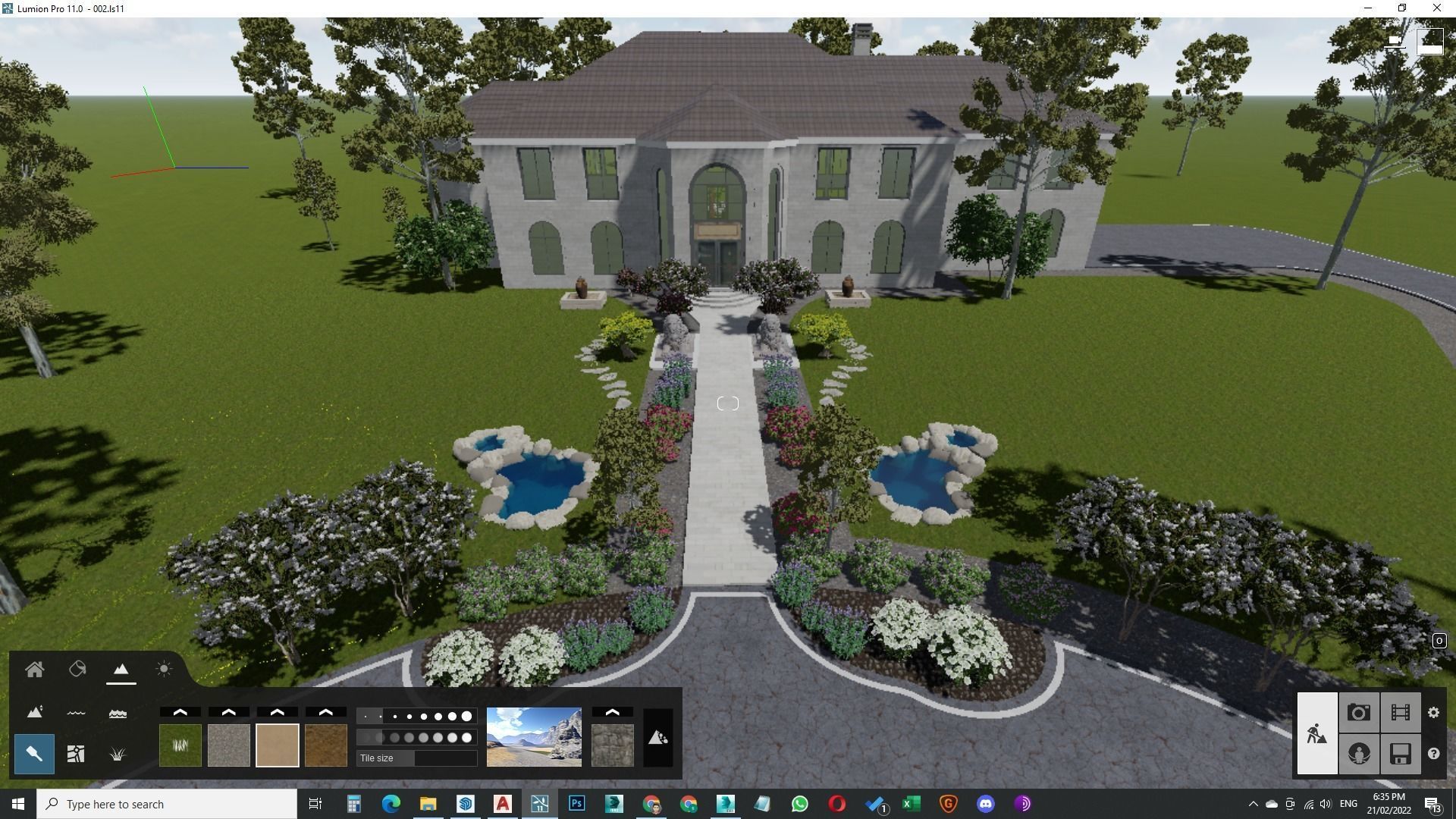 Modern Spanish Revival luxury house design 3D model_26