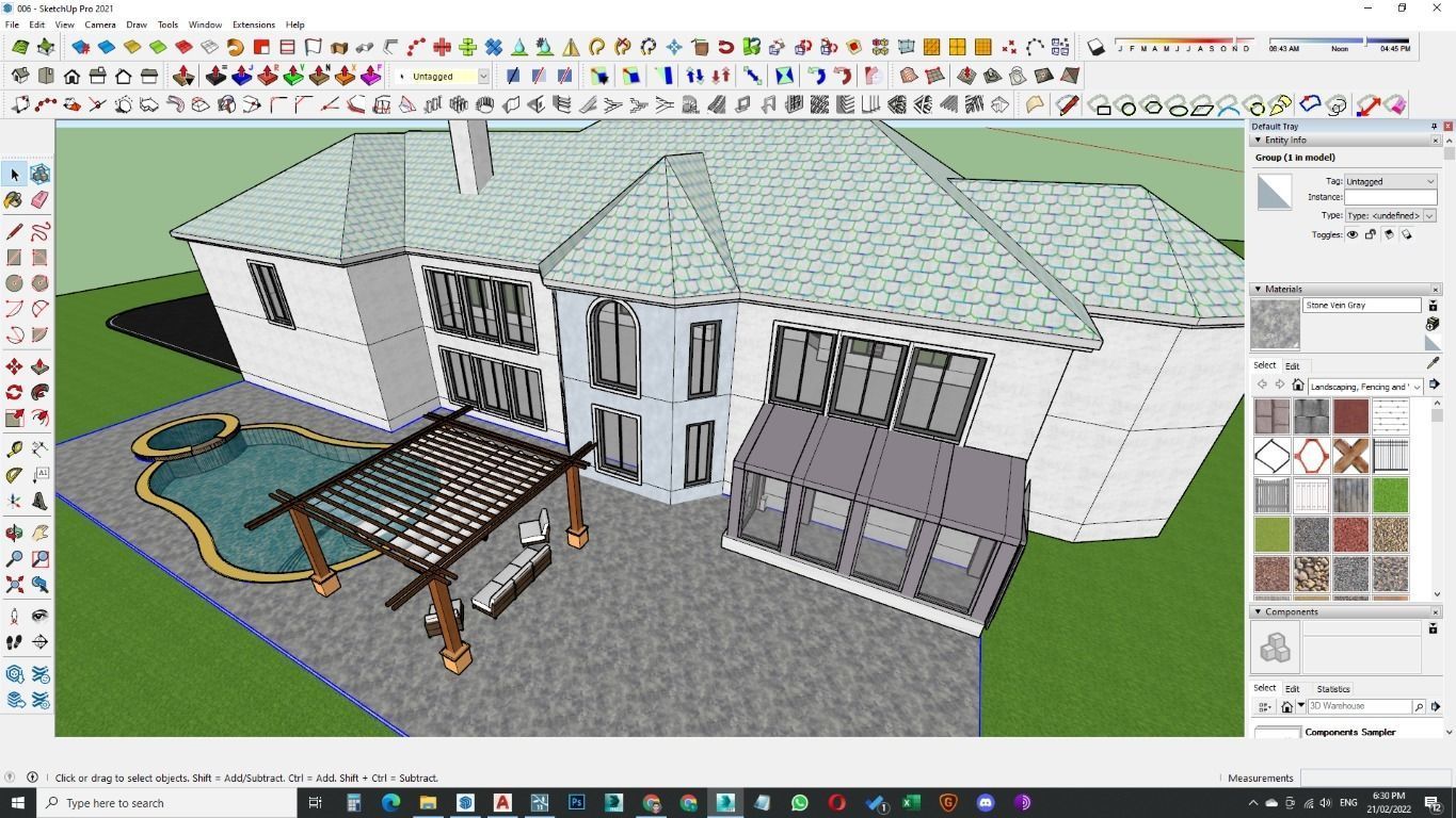 Modern Spanish Revival luxury house design 3D model_9