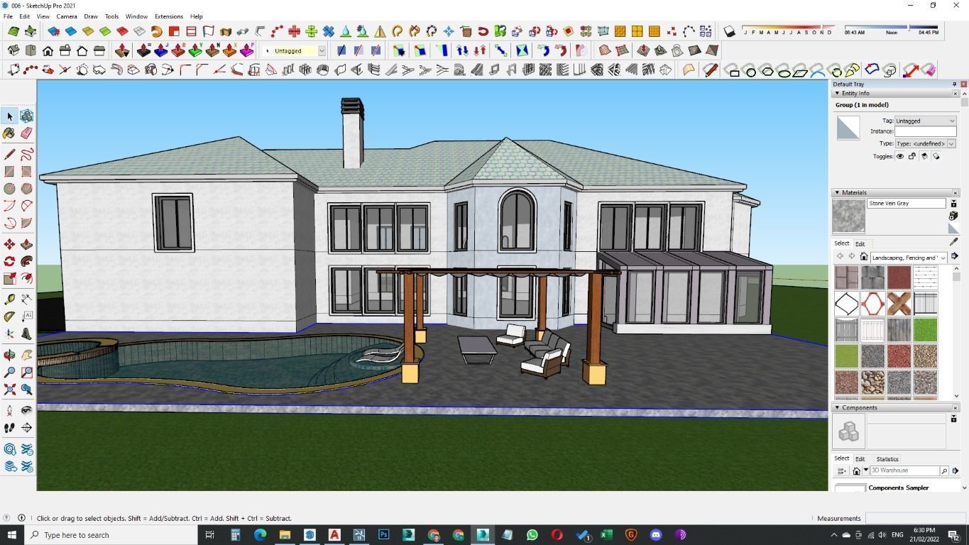 Modern Spanish Revival luxury house design 3D model_7