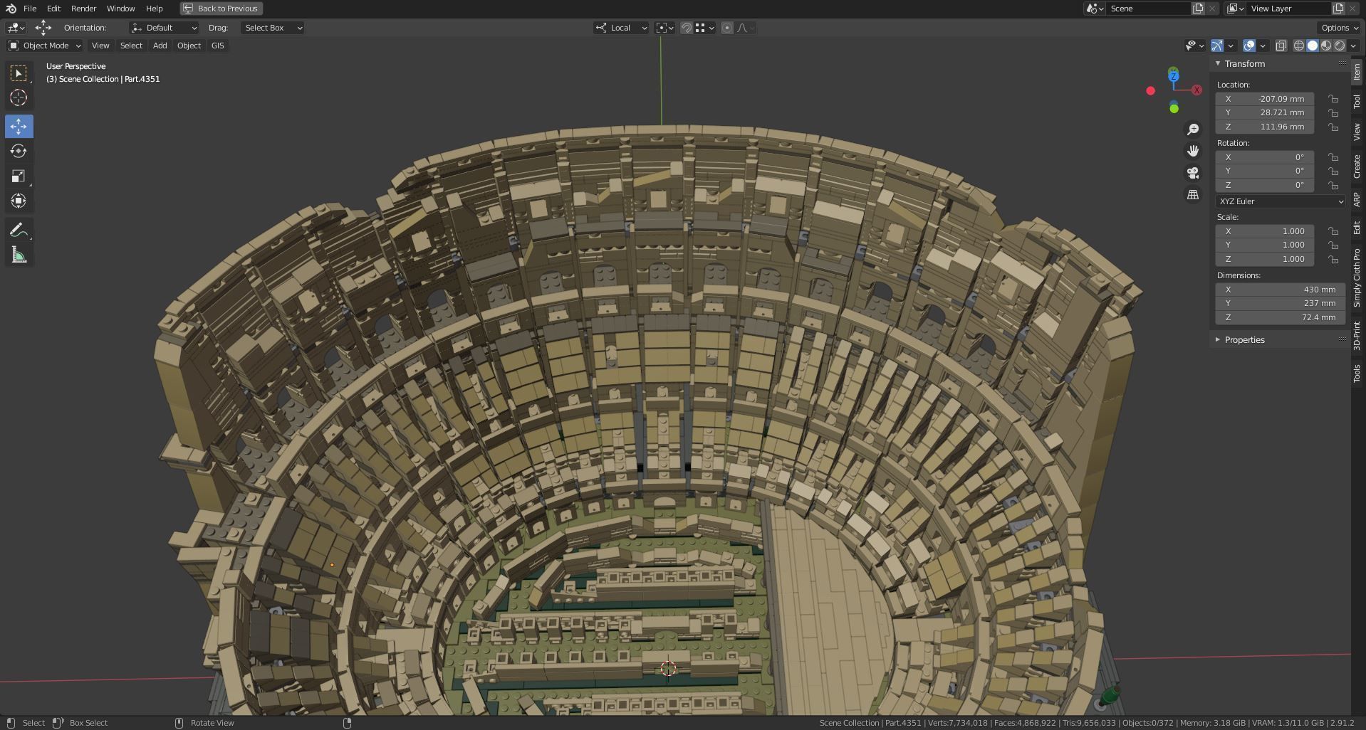 LEGO Creator Expert  - Colloseum 2020 3D model_11
