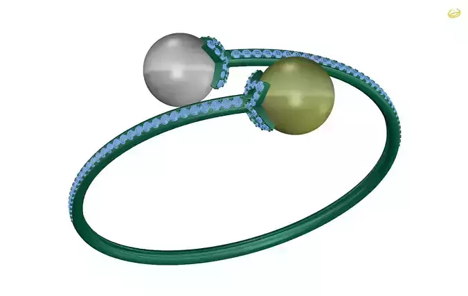 bracelet with two pearls