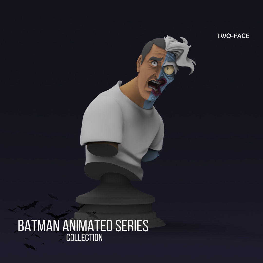 The Batman Animated Series - Harvey Two face 3D print model_5