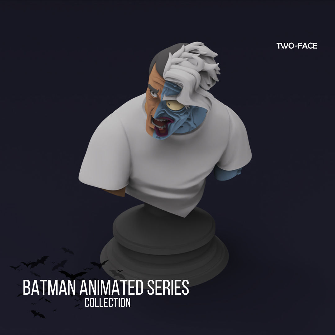 The Batman Animated Series - Harvey Two face 3D print model_3