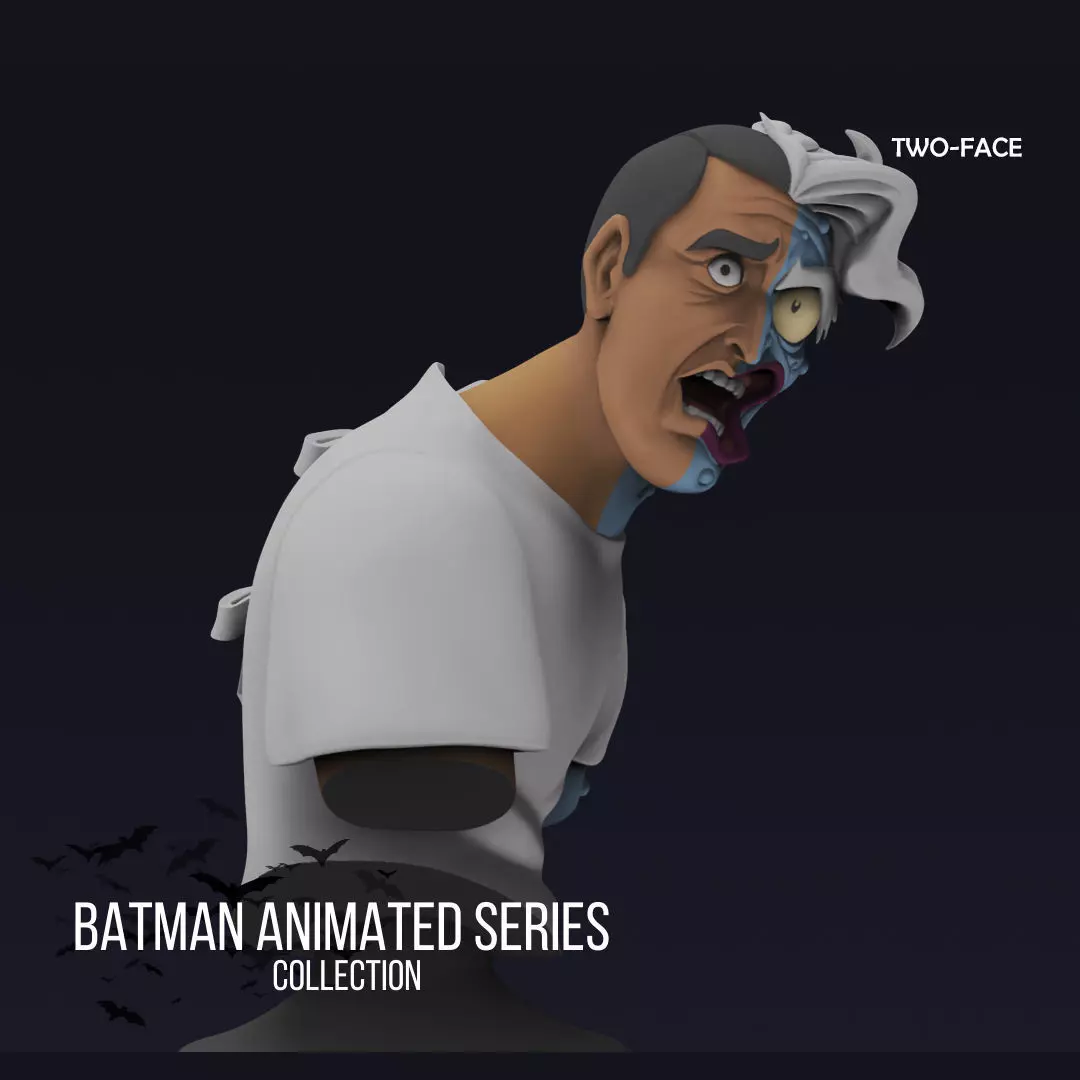 The Batman Animated Series - Harvey Two face 3D print model_0