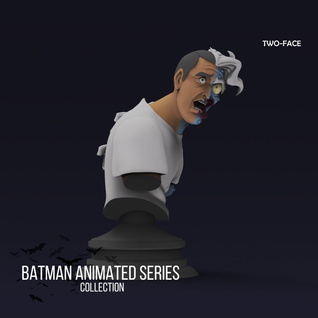The Batman Animated Series - Harvey Two face 3D print model_2