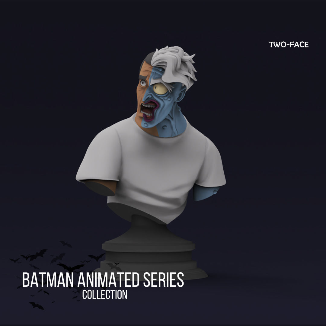 The Batman Animated Series - Harvey Two face 3D print model_7