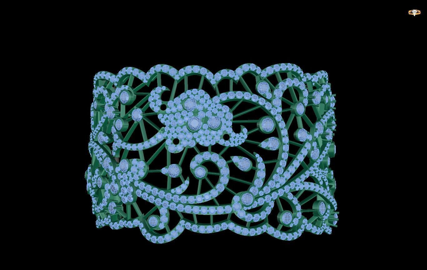 bracelet lace ring 3D print model_1