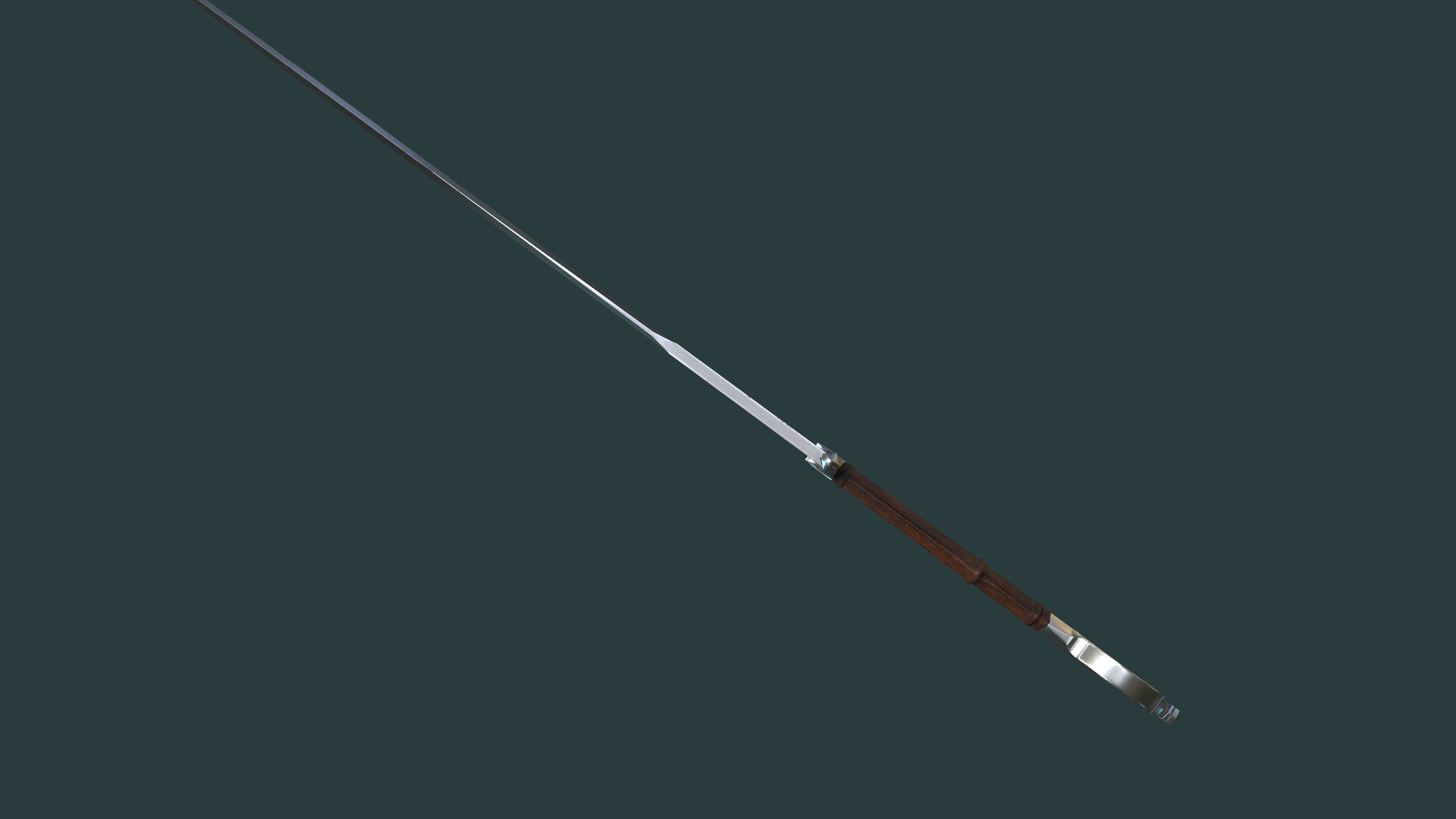Albion Viceroy Medieval Sword PBR game ready Low-poly 3D model_5