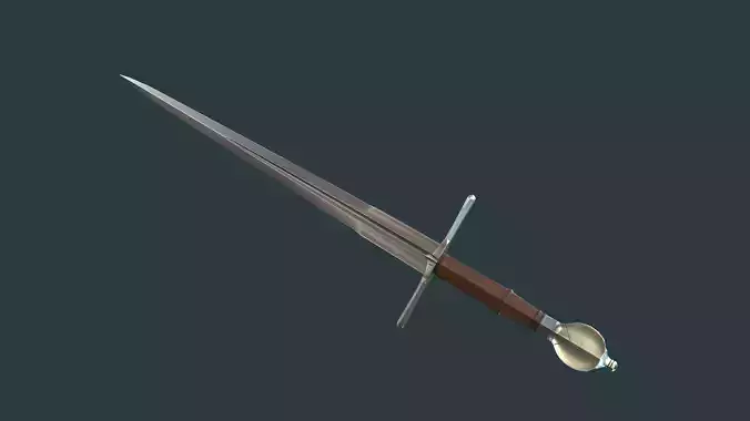 Albion Viceroy Medieval Sword PBR game ready Low-poly 3D model