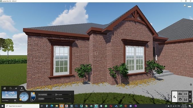 Traditional Style wood house Craftsman Exterior 3D model 5