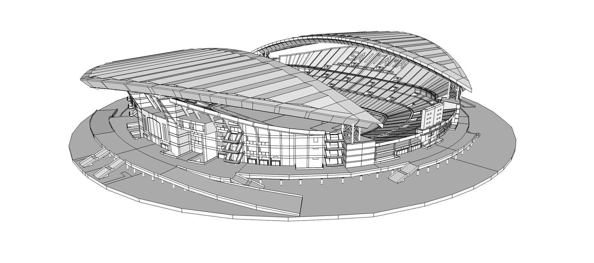Saitama Stadium 2002 - Japan 3D model_7