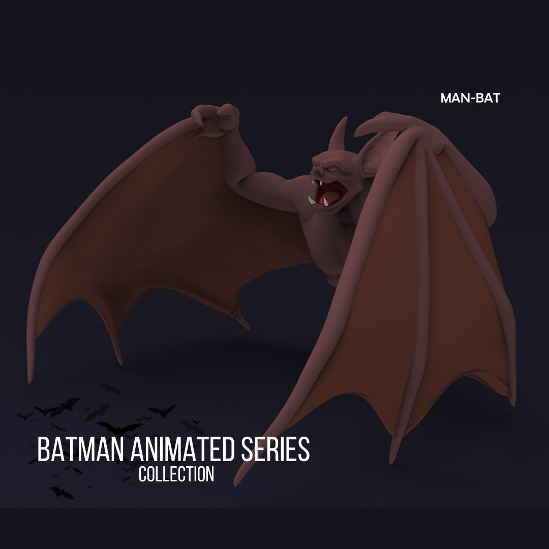 The Batman Animated Series - Man Bat Doble PACK 3D print model_4