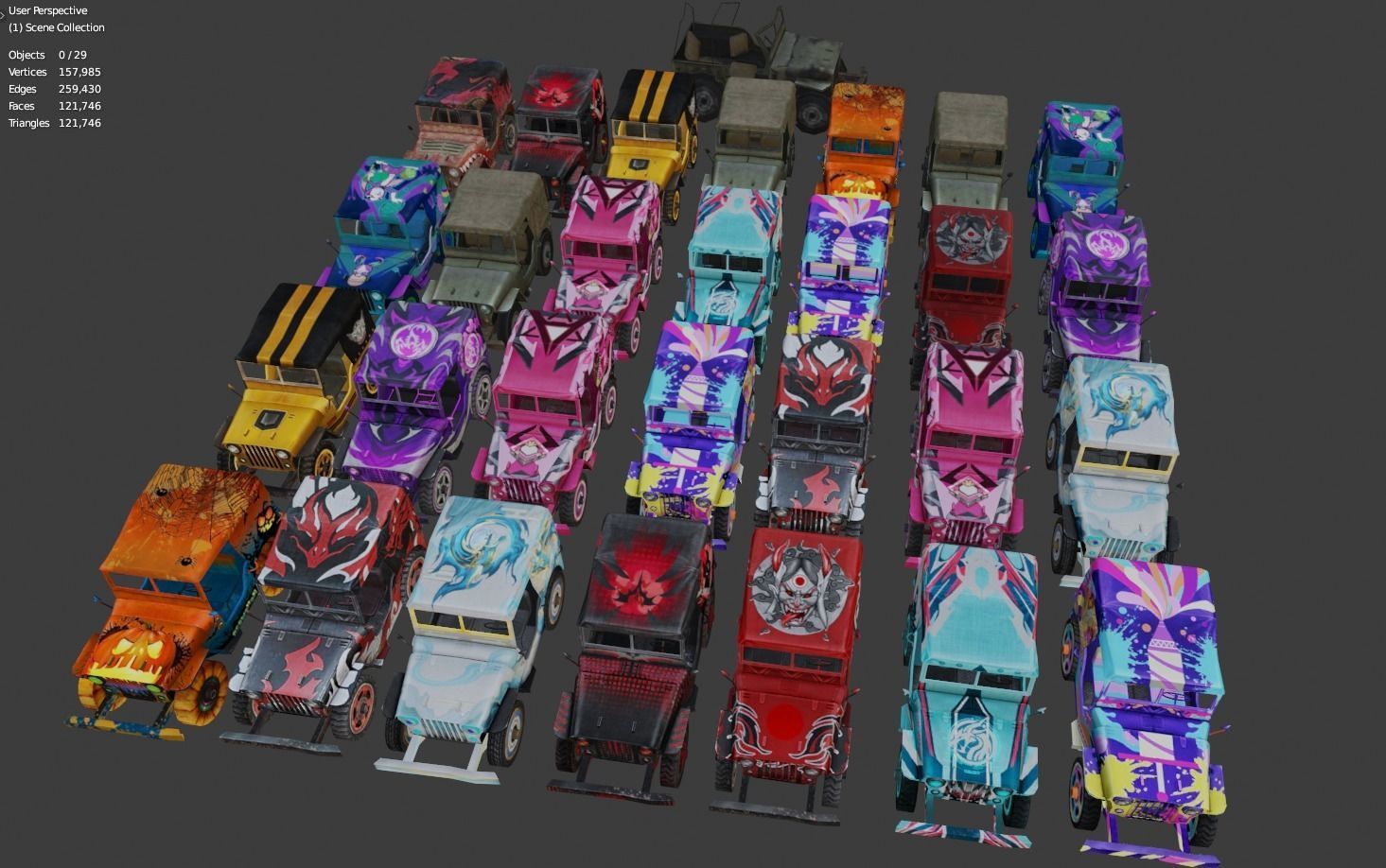 Vehicle car Jeep 29x 3D model_11