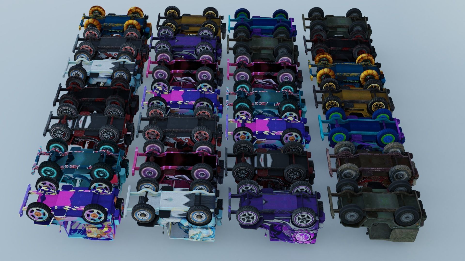 Vehicle car Jeep 29x 3D model_4