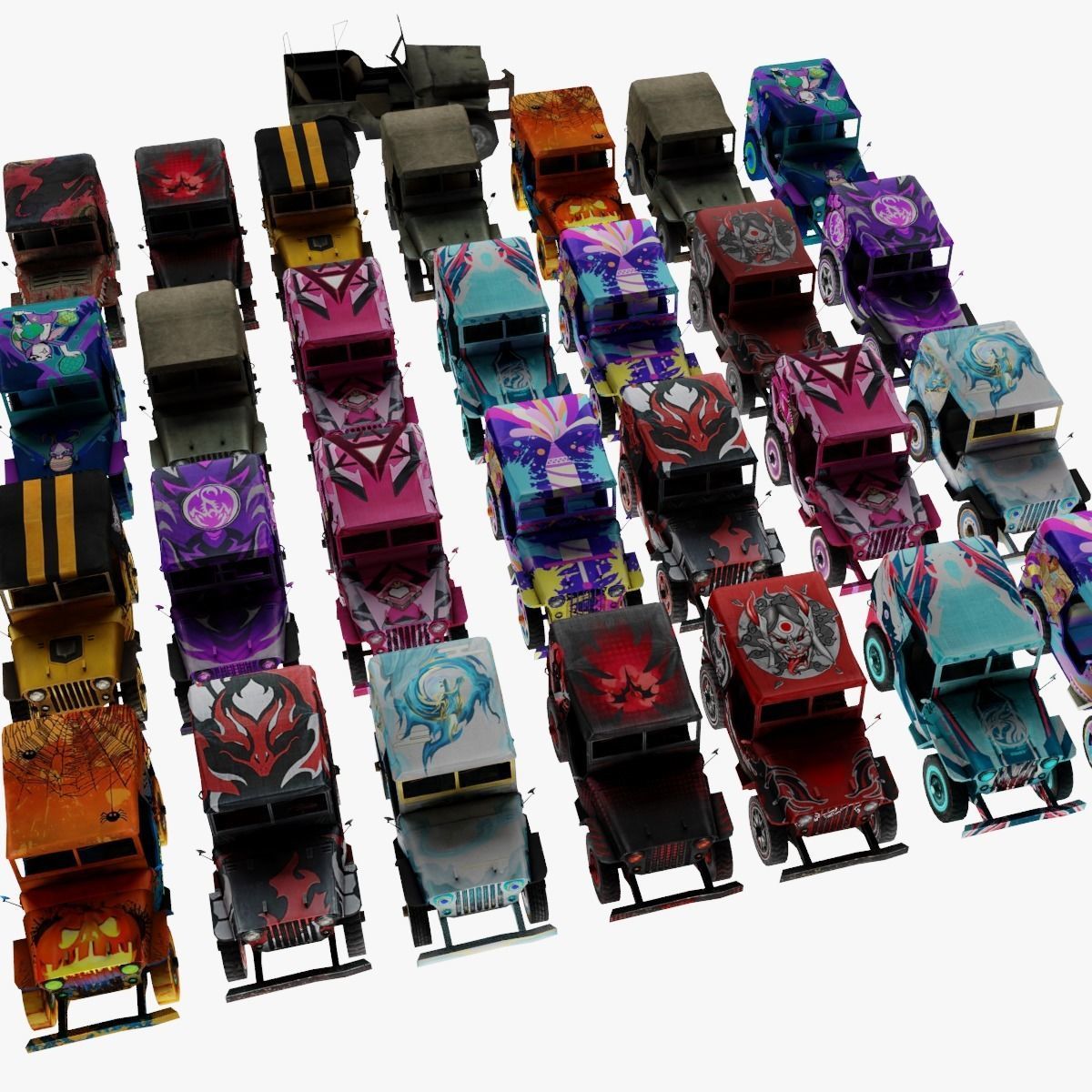 Vehicle car Jeep 29x 3D model_12