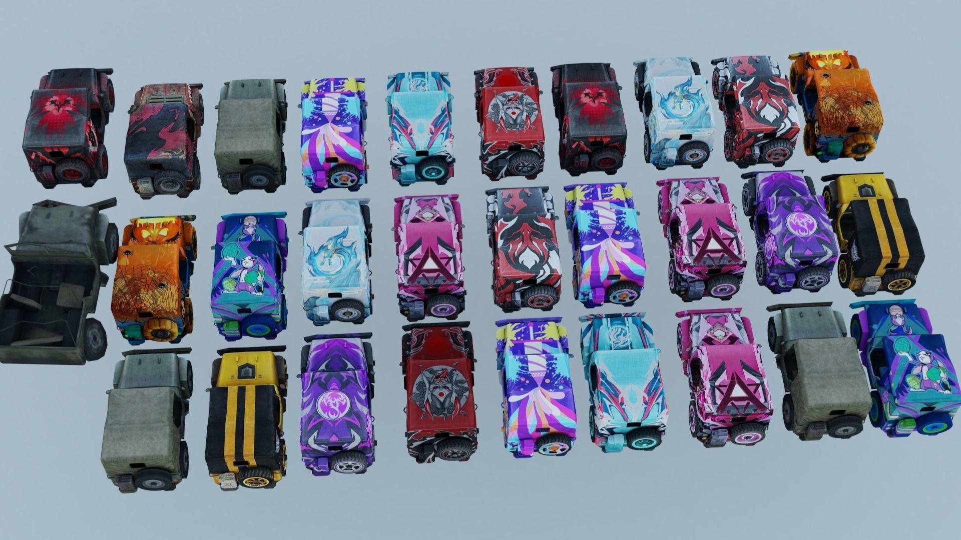 Vehicle car Jeep 29x 3D model_1