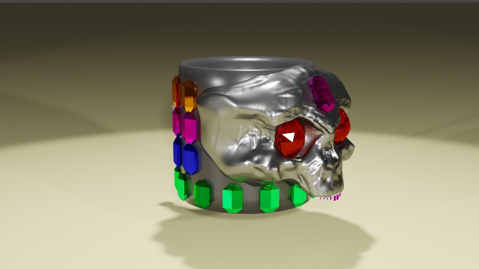 skull cup 3D model_1