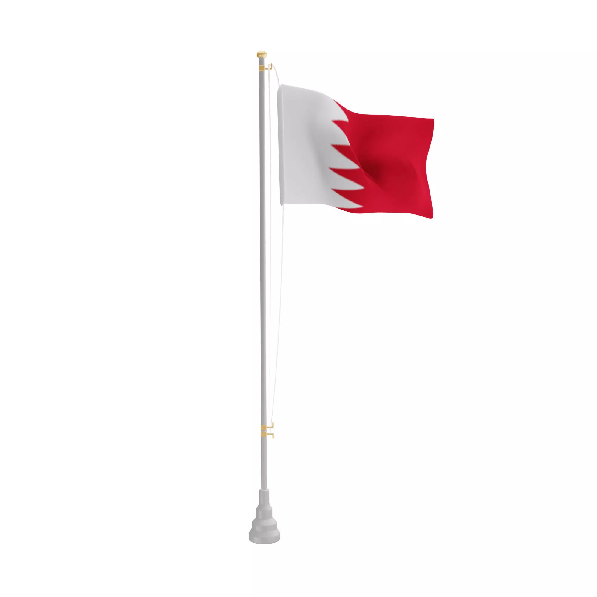 Bahrain flag Low-poly 3D model
