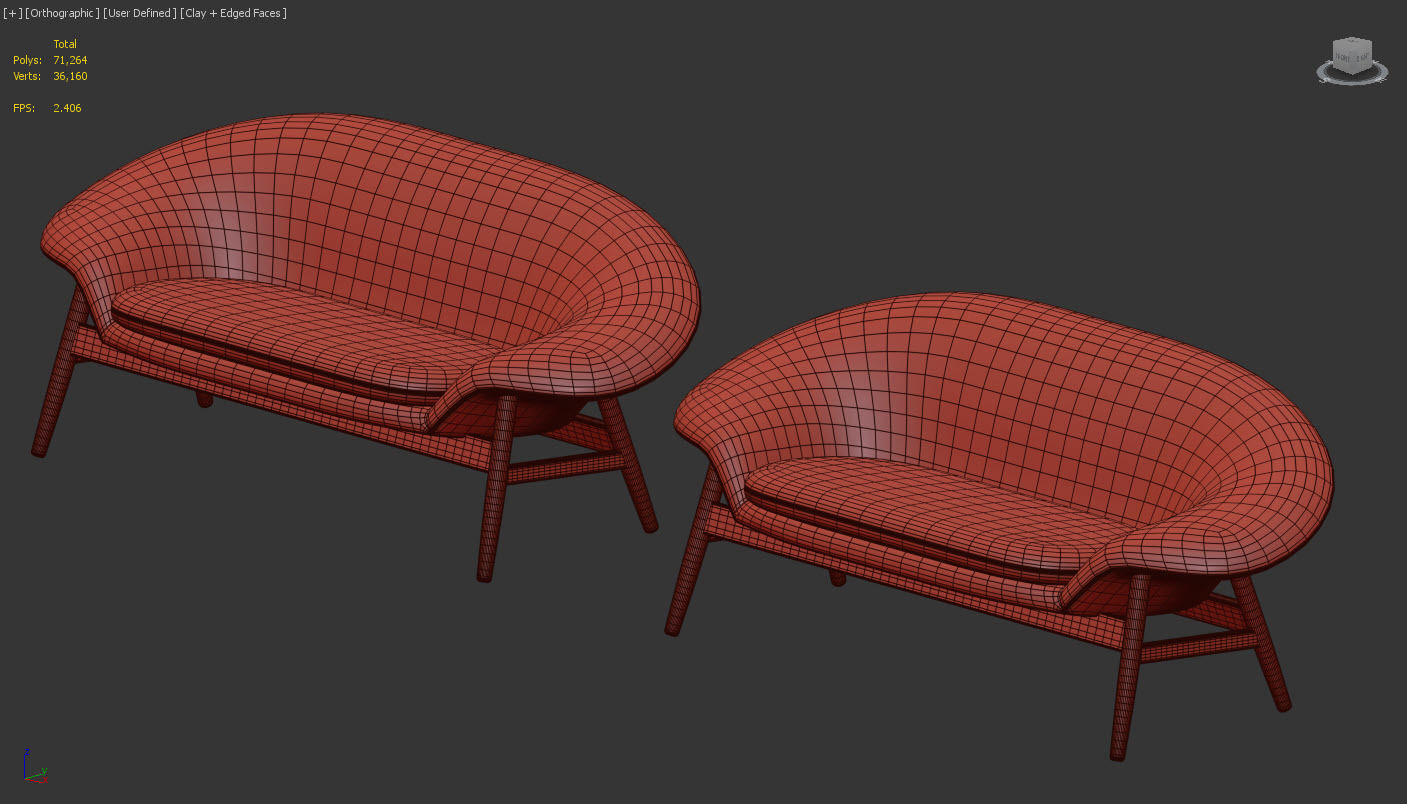 Fried Egg sofa by Warm Nordic 3D model_12