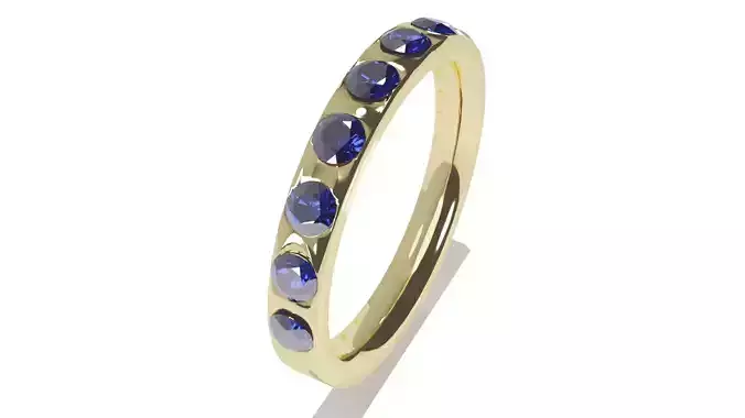 Simple Wedding Band W Diamonds Low Poly  Free low-poly 3D model