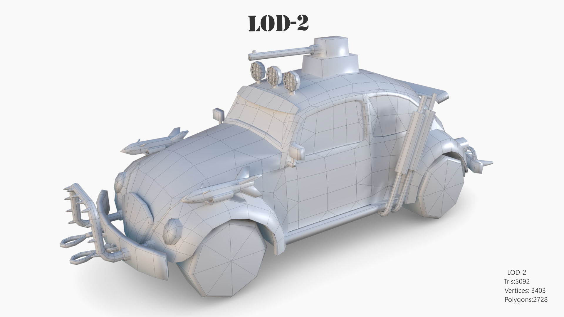 Lowpoly  Post Apocalyptic Car Sets  Low-poly 3D model_61