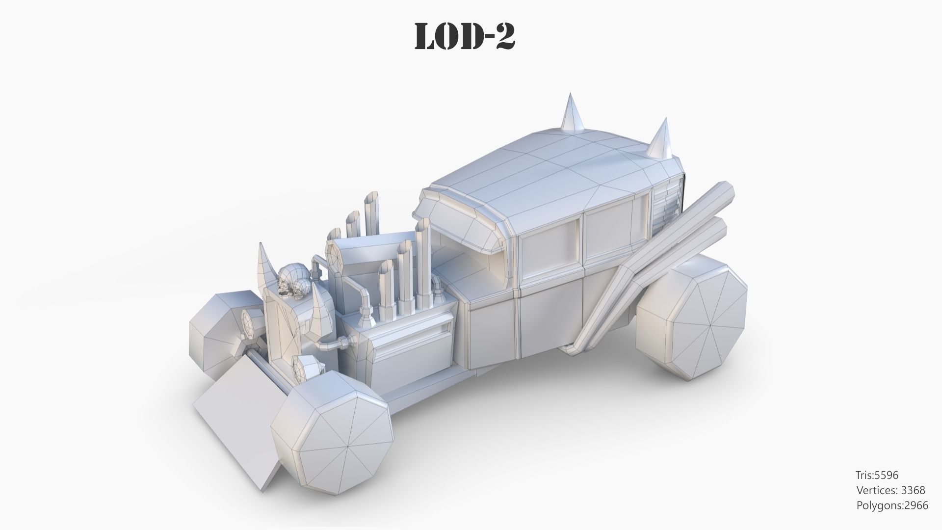 Lowpoly  Post Apocalyptic Car Sets  Low-poly 3D model_123
