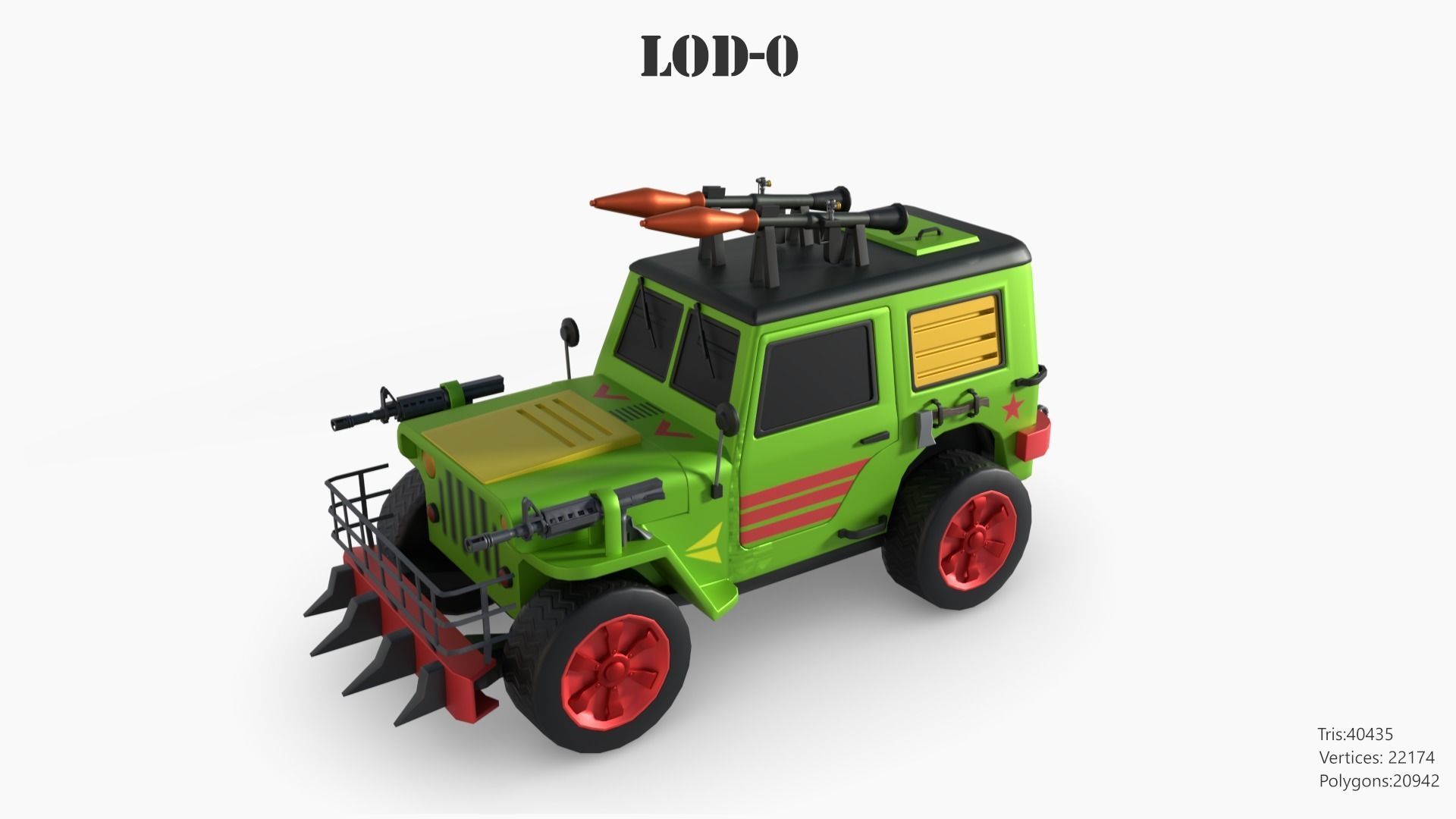 Lowpoly  Post Apocalyptic Car Sets  Low-poly 3D model_94