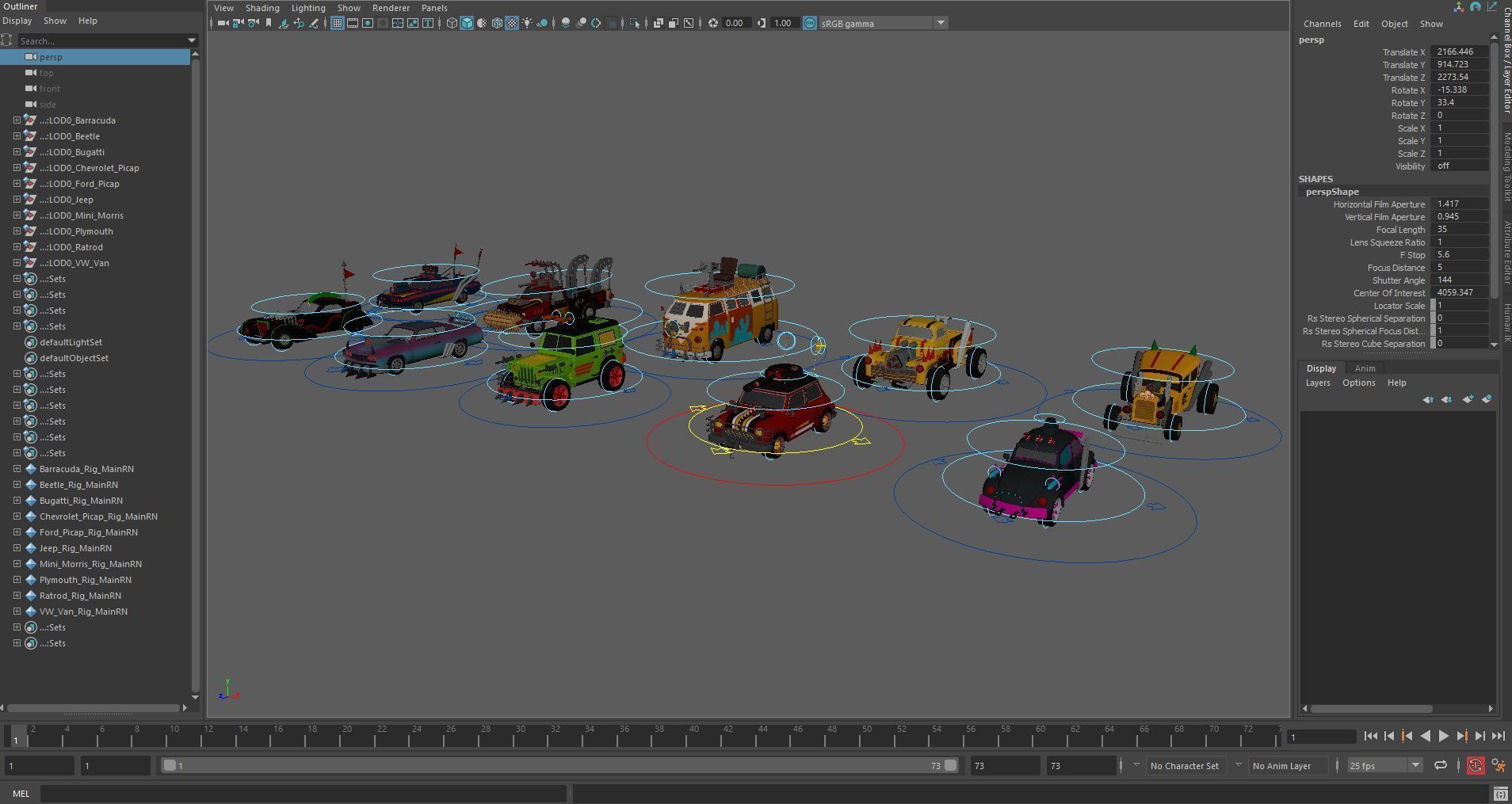 Lowpoly  Post Apocalyptic Car Sets  Low-poly 3D model_137