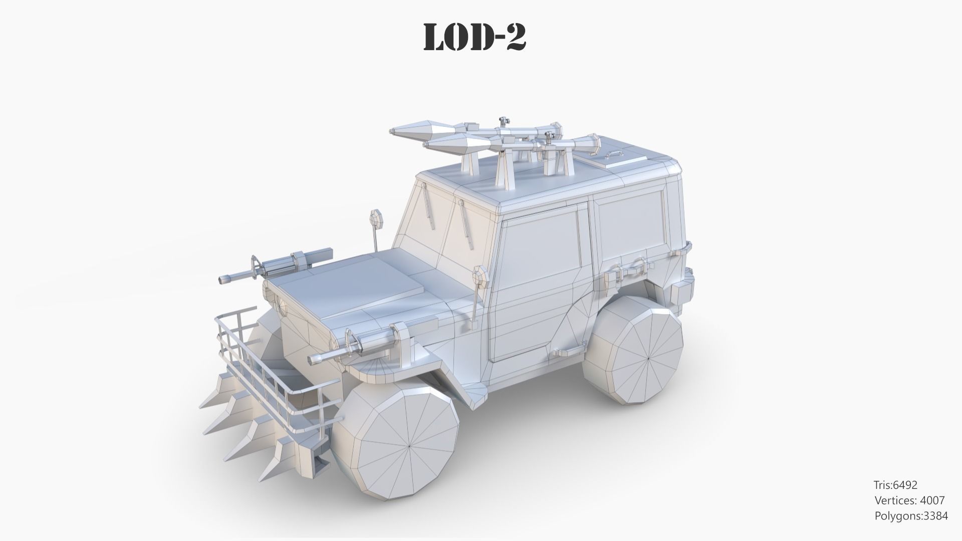 Lowpoly  Post Apocalyptic Car Sets  Low-poly 3D model_99