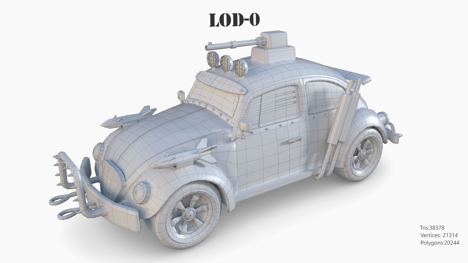 Lowpoly  Post Apocalyptic Car Sets  Low-poly 3D model_63