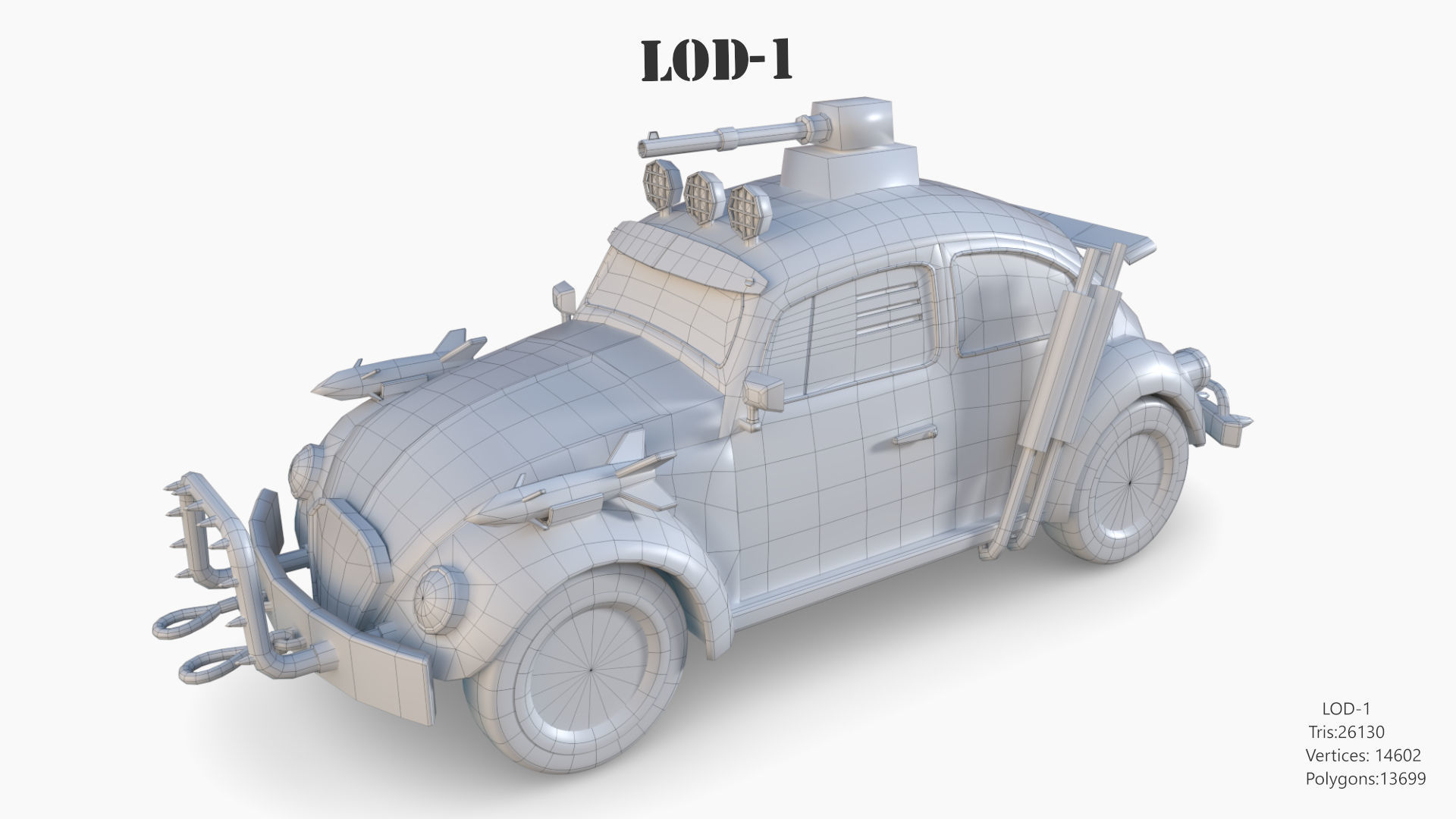 Lowpoly  Post Apocalyptic Car Sets  Low-poly 3D model_62