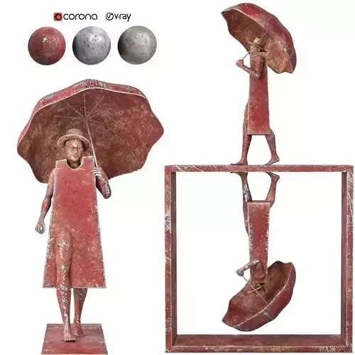 Rain Man Sculpture 3D model