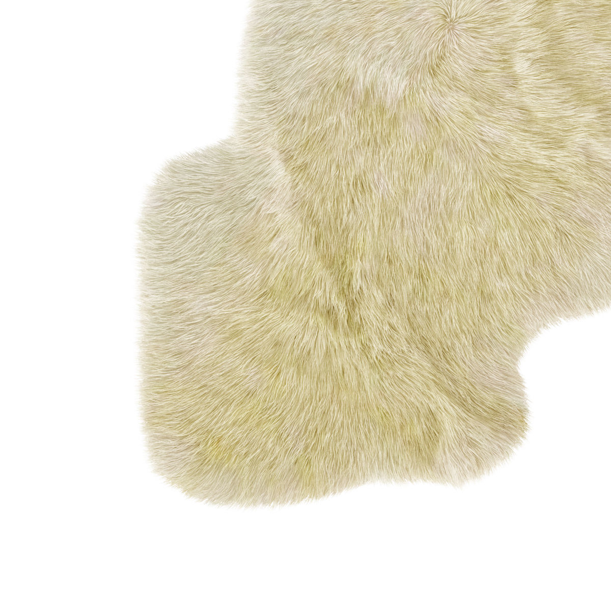 Sheepskin Ivory Area Rug 3D model_3