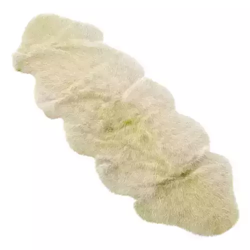 Sheepskin Ivory Area Rug 3D model