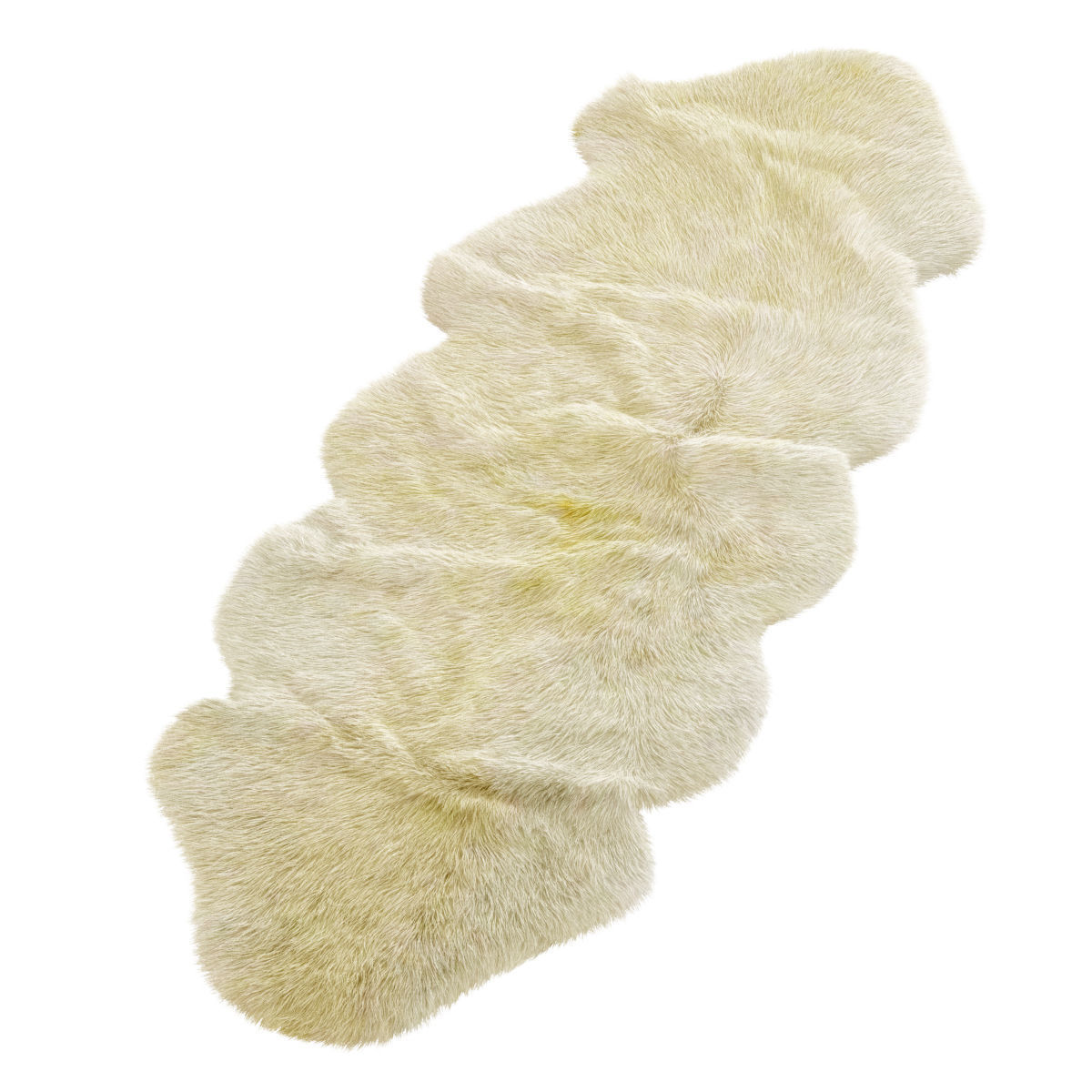 Sheepskin Ivory Area Rug 3D model_1