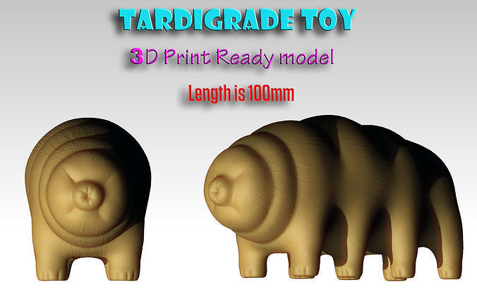 Tardigrade  toy for 3D print model 3D print model