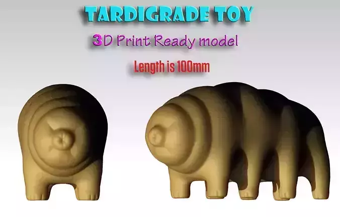 Tardigrade  toy for 3D print model 3D print model