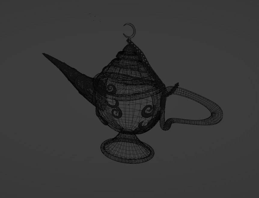 Fantasy Genie Lamp- Animated 3D model_5