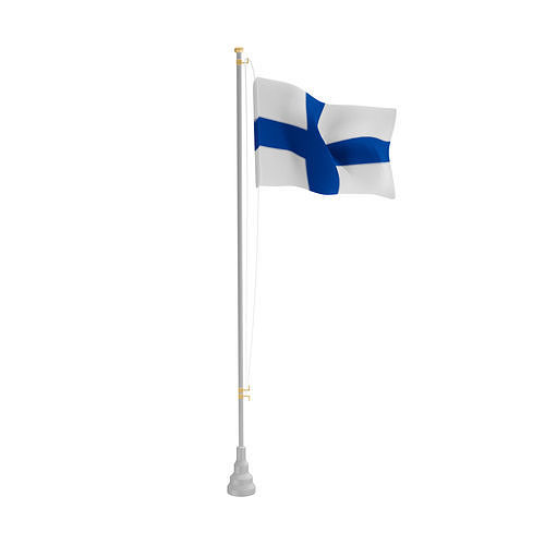 Finland Flag Low-poly 3D model