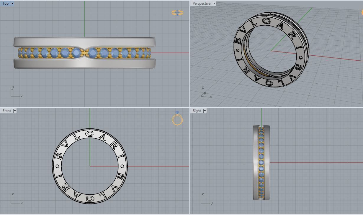 Bvlgari Ring 3D print model_5