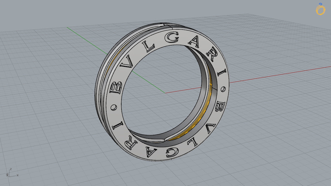 Bvlgari Ring 3D print model_9