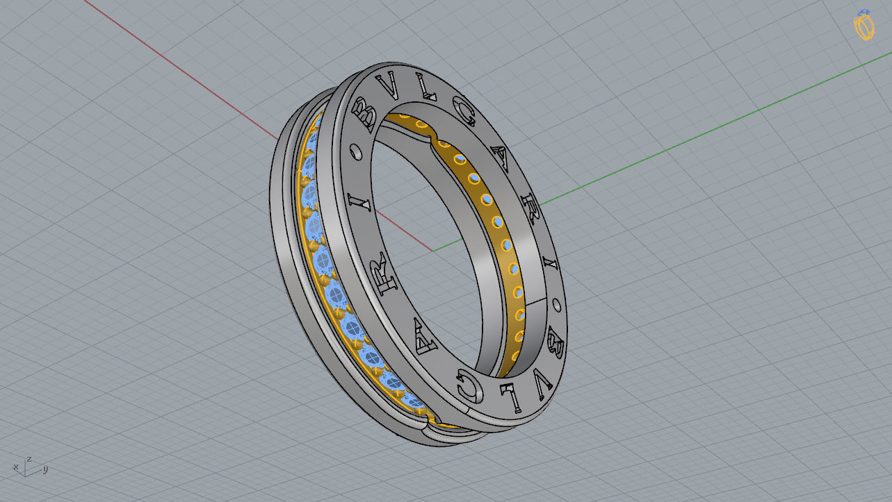 Bvlgari Ring 3D print model_11