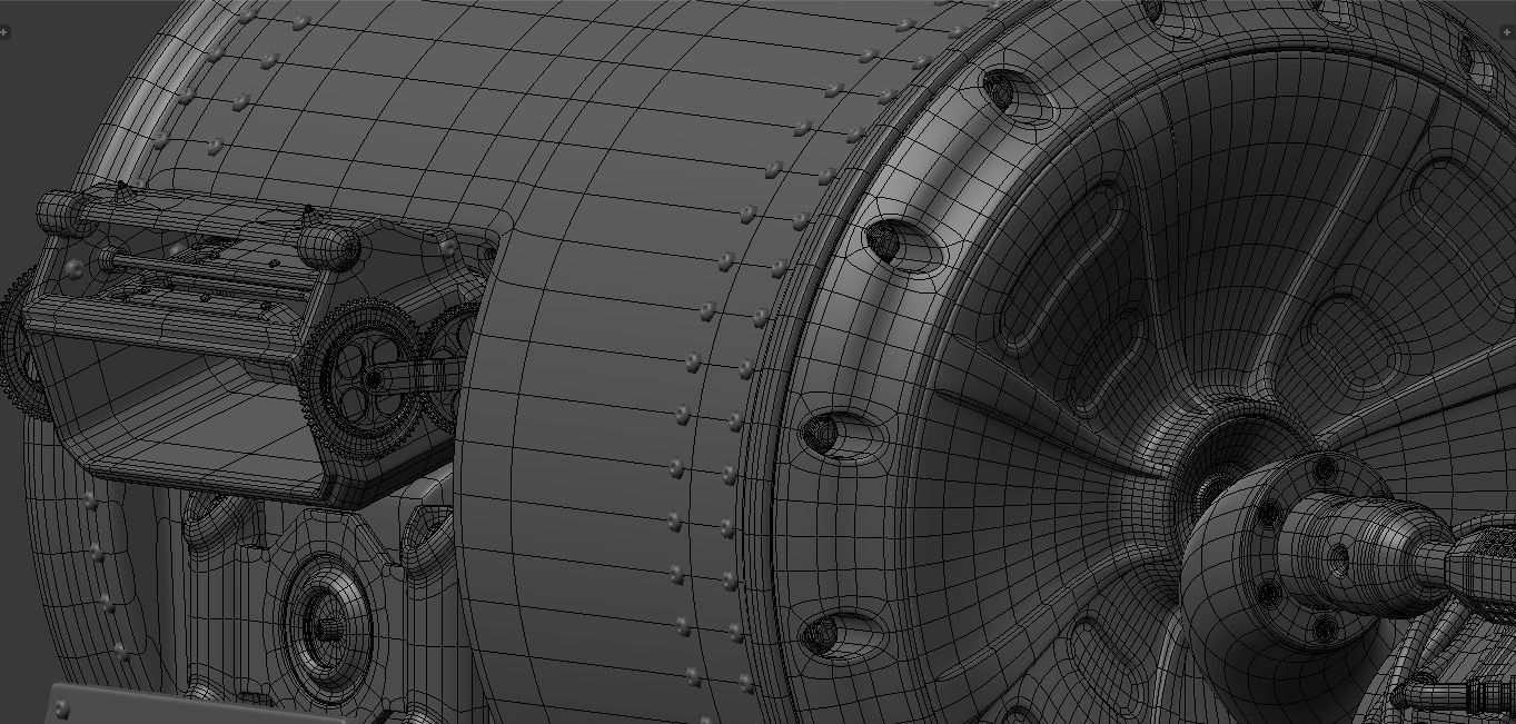 SciFi Minigun Automatic Cannon 3D model_10