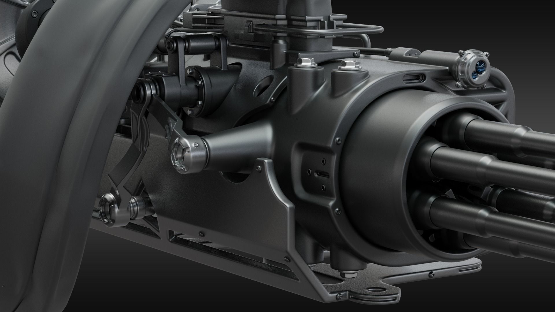 SciFi Minigun Automatic Cannon 3D model_3