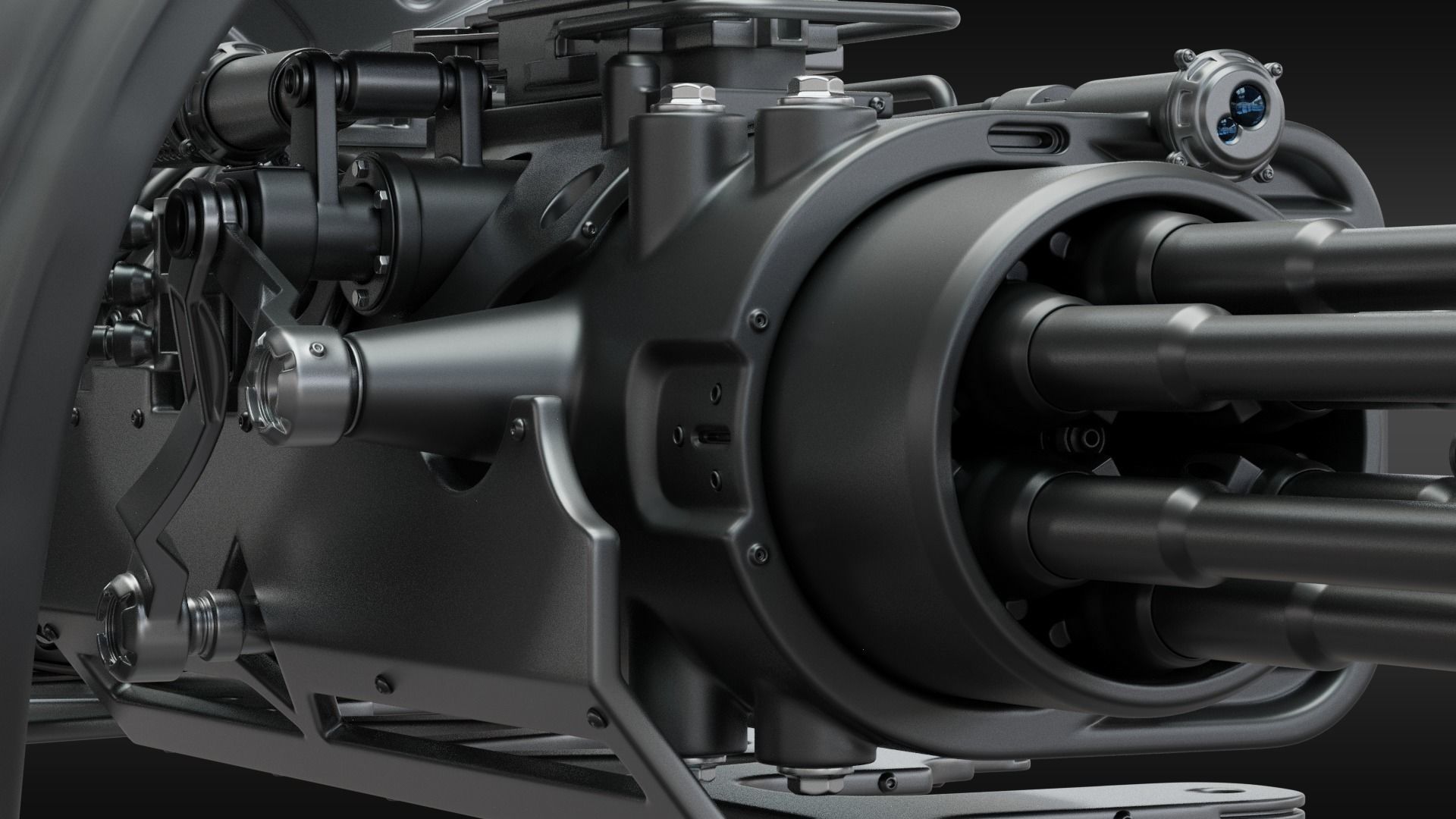 SciFi Minigun Automatic Cannon 3D model_6