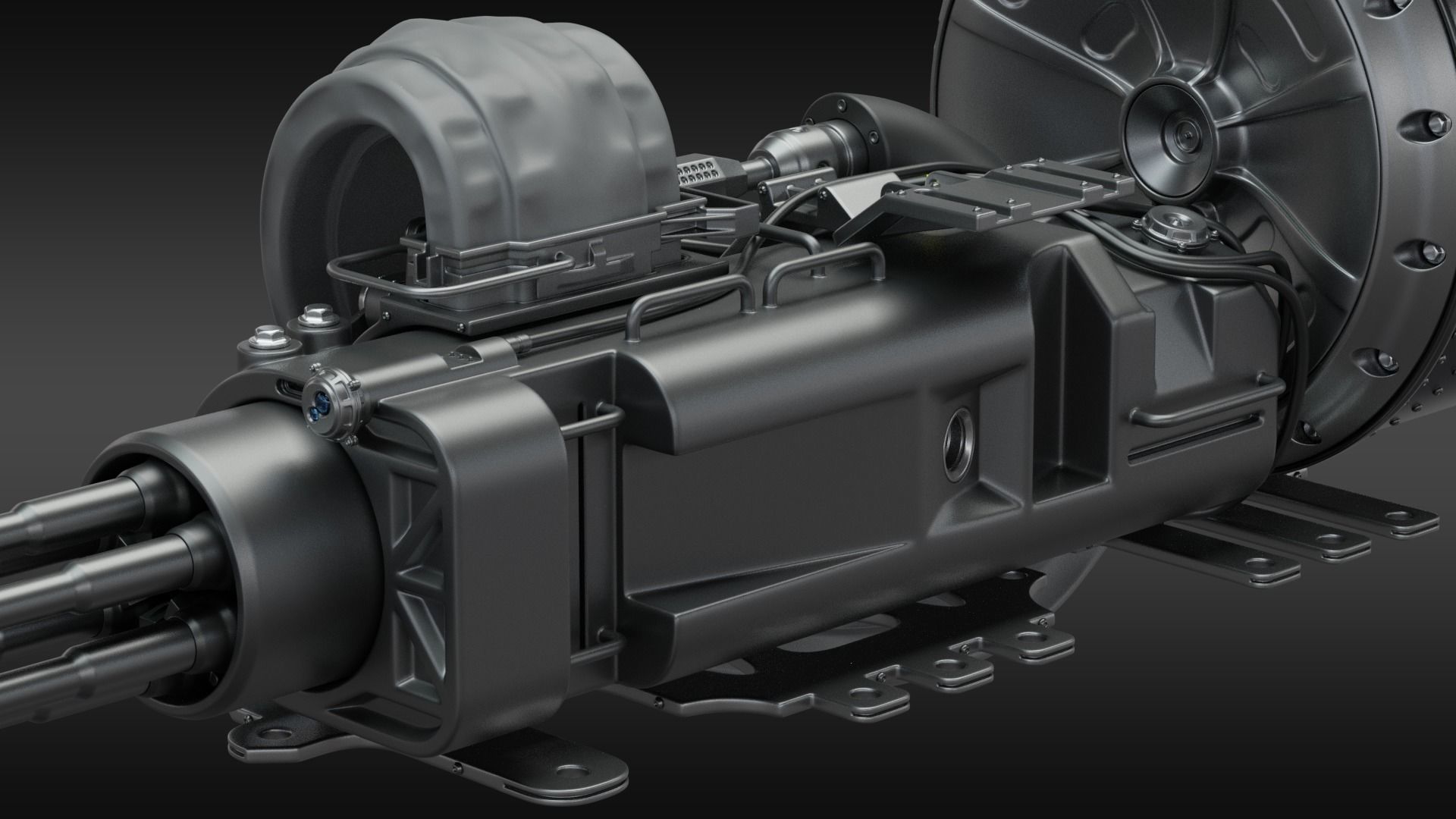SciFi Minigun Automatic Cannon 3D model_4