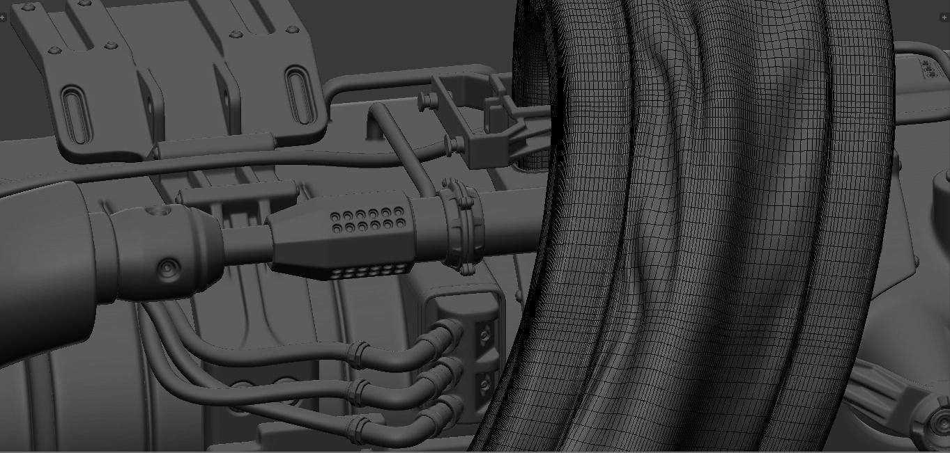 SciFi Minigun Automatic Cannon 3D model_14