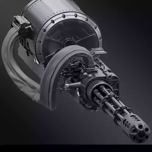 SciFi Minigun Automatic Cannon 3D model